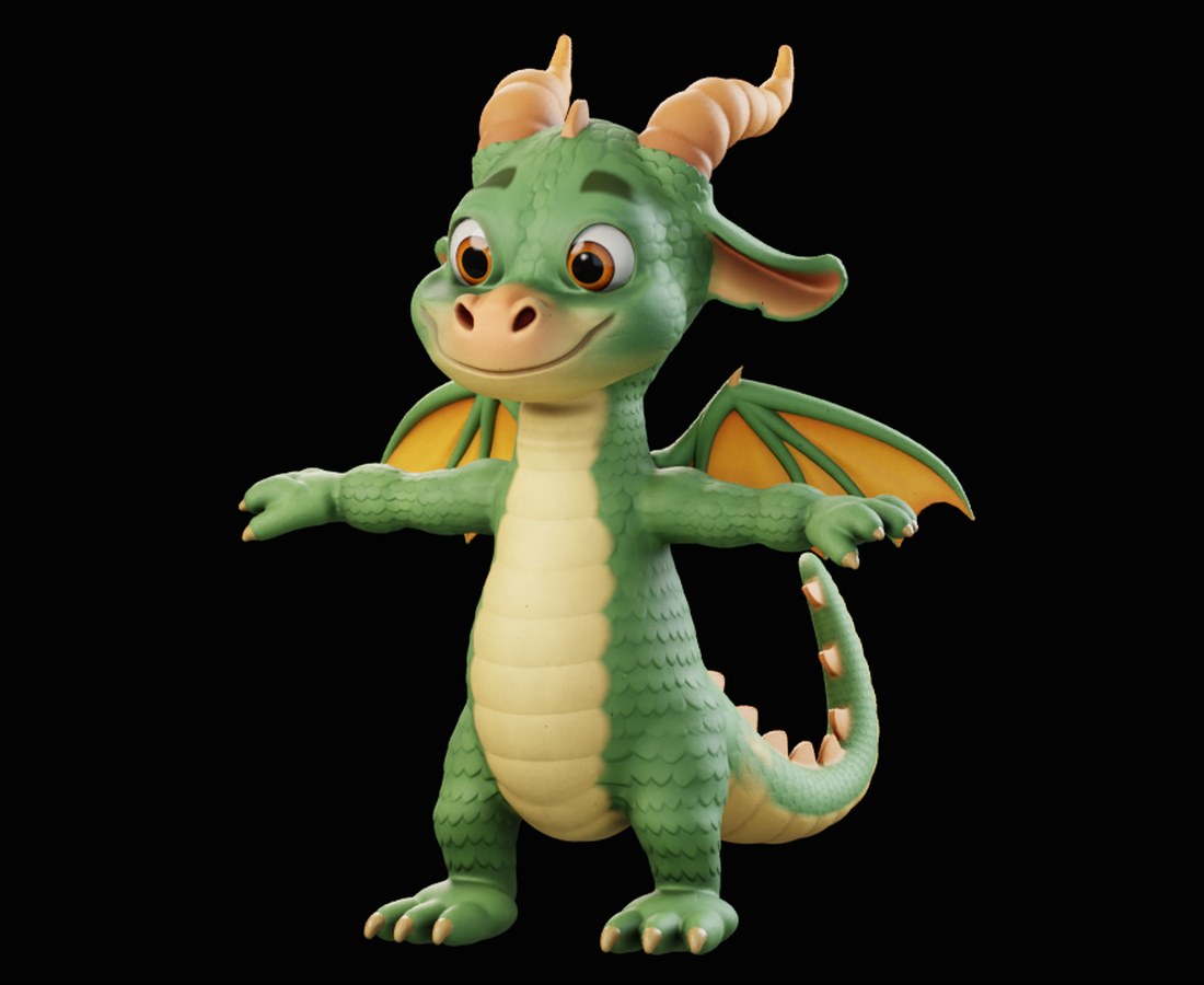 Original textured dragon